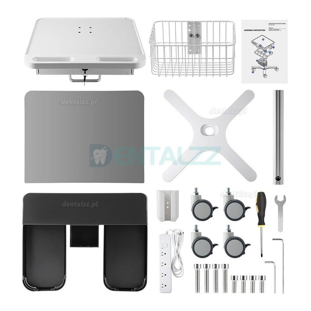 Likaymo RC-1 Wielofunkcyjny W&oacute;zek Stomatologiczny Mobilny do Laboratorium, Szpitala i Gabinetu